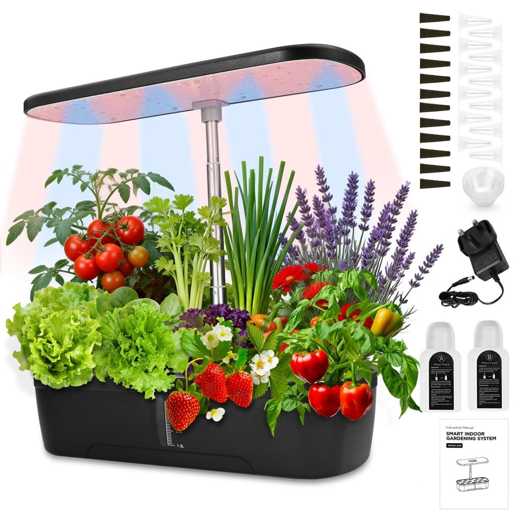 REEPLAR 12-Pod Indoor Hydroponic Growing System – 20W Full Spectrum LEDJustSmoke.Me
