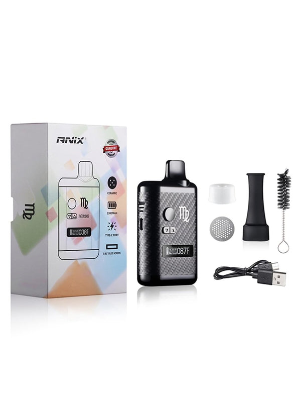 Techstuph Virgo Dry Herb Vaporizer for Aromatherapy Herbs, Herbal Vaporizer with 360° Heating Structure Ceramic Chamber, Maximum Temperature 435°F - No Nicotine (Black)JustSmoke.Me
