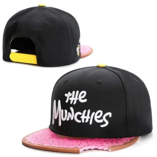 The Munchies - Doughnut Bitten Snapback / Flat Peak Hat / CapJustSmoke.Me