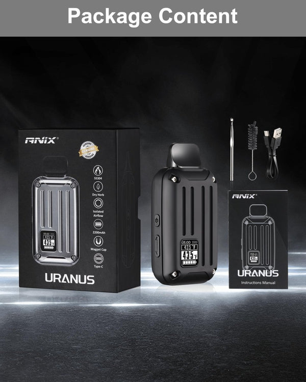 vapesoon Uranus Dry Herb Vaporizer,2200mah Huge Battery Herbal Vaporizer with Isolated Air Path,OLED Display, 3D Suitcase Shap（No Nicotine)JustSmoke.Me