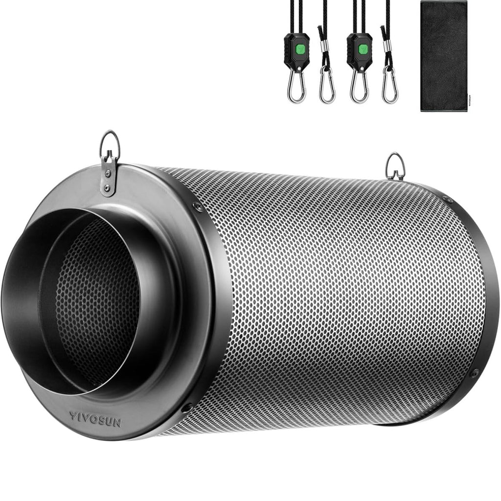 VIVOSUN 4″ Carbon Filter & Pre-Filter – 448 m³/h – BlackJustSmoke.Me