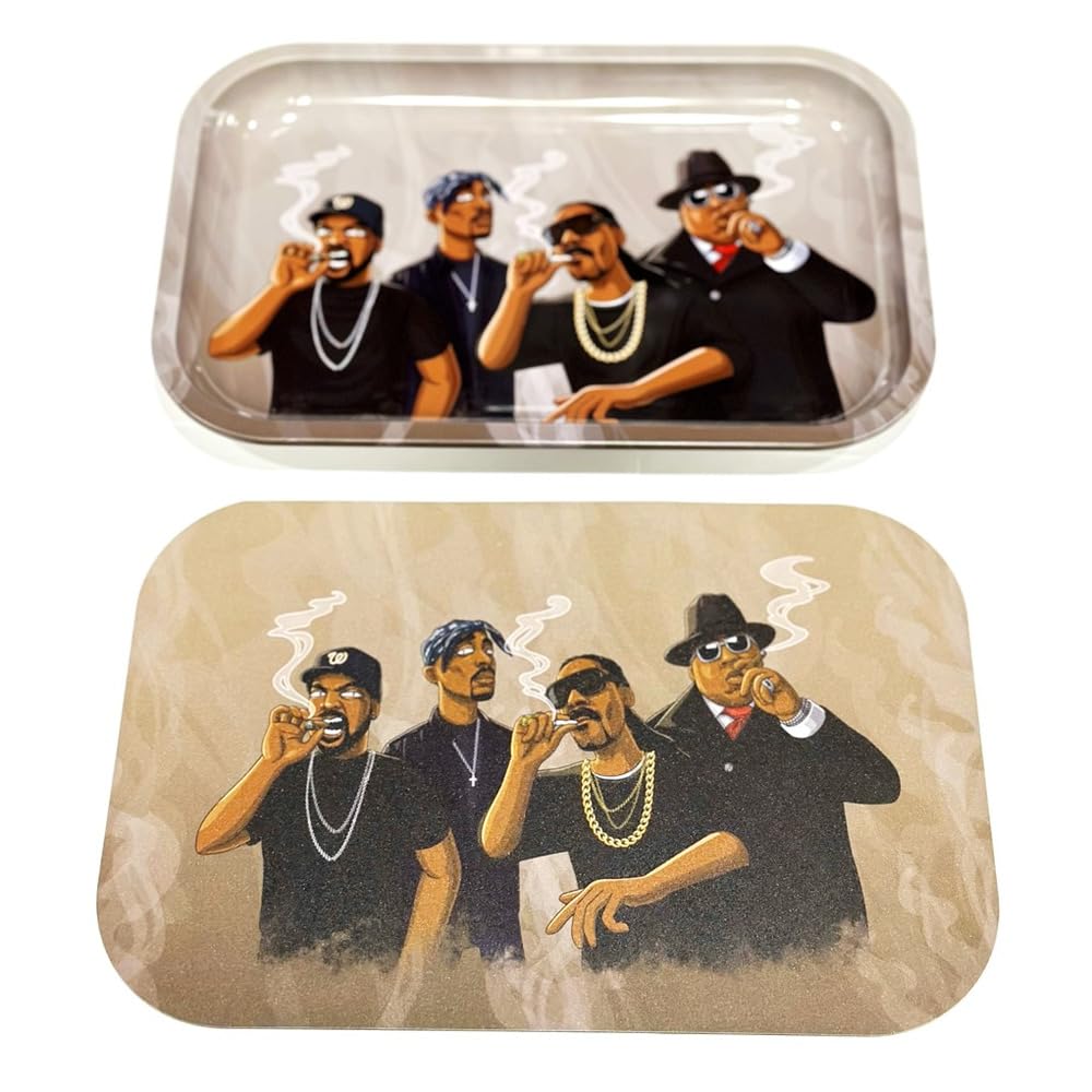 Wise Skies Rolling Tray & Magnetic Cover Set – Rappers – MediumJustSmoke.Me