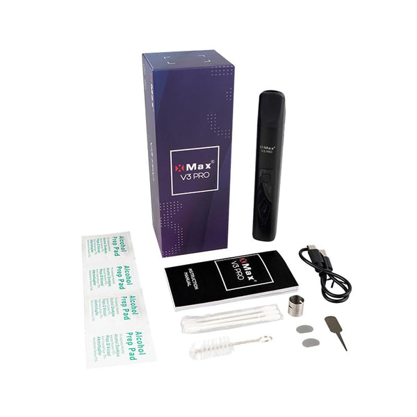 XMax V3 Pro - Advanced Portable Vaporizer with OLED Display, Adjustable Temperature, Removable battery and Fast Heating. Dry herb, concentrate, oil compatible. Isolated Air Path, USB C, 2600mAhJustSmoke.Me