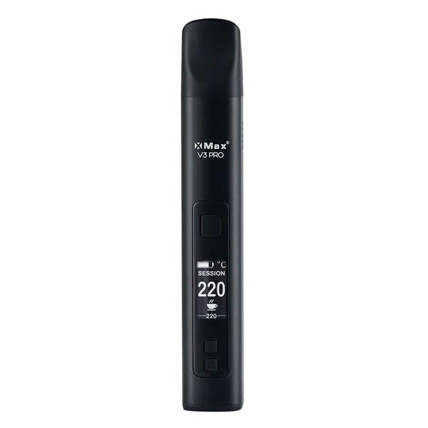 XMax V3 Pro - Advanced Portable Vaporizer with OLED Display, Adjustable Temperature, Removable battery and Fast Heating. Dry herb, concentrate, oil compatible. Isolated Air Path, USB C, 2600mAhJustSmoke.Me