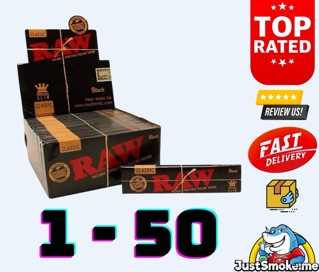 RAW Black Classic, Kingsize Slim Papers, 32 Super-thin Leaves Per Boo, 10,49 - Foto 10