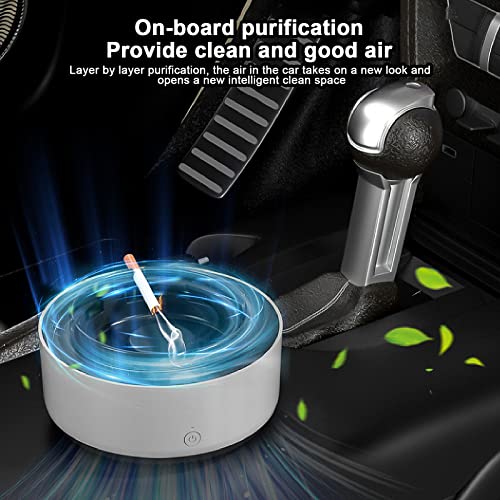 2 in 1 Air Purifier Ashtray Trays, Smart Electronic Ashtray, Multifunctional Smokeless Ashtray Air Purifier Ashtray with Filter, Best for Home Car or Office (Gray)JustSmoke.Me