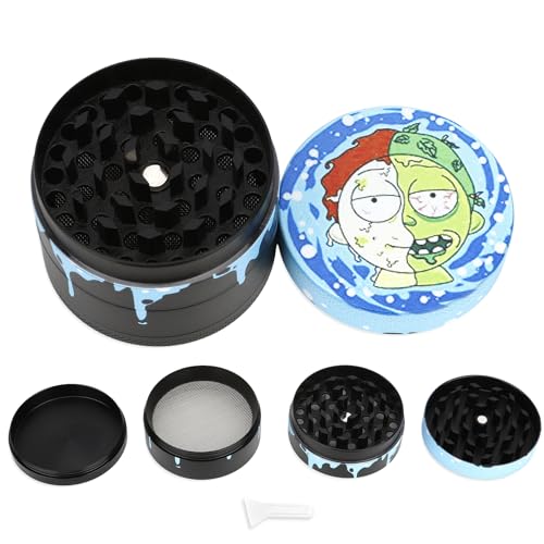 4 Parts Herb Grinder Cartoon BlueJustSmoke.Me