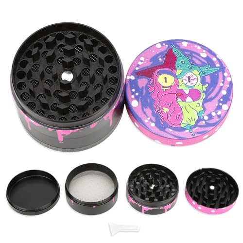 4 Parts Herb Grinder Cartoon PurpleJustSmoke.Me