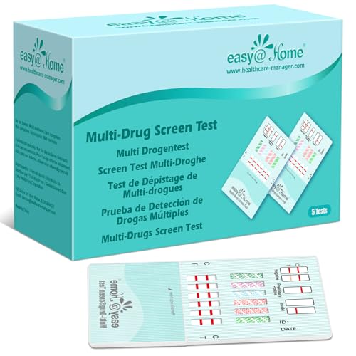 JustSmoke.Me5 x Drug Test Kits Easy@Home 6 Panel Instant - Testing Marijuana (THC), Amphetamine(AMP), Benzodiazepines(BZO), Cocaine(COC), Opiates(OPI 2000), Methamphetamine(MET/mAMP)-#EDOAP-264JustSmoke.Me