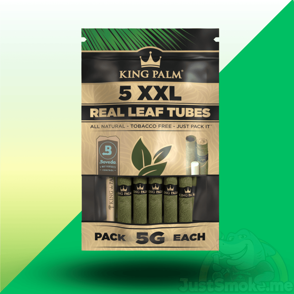 King Palm | 5 XXL | Cordia Leaf - Blunt Wraps & Pre Rolls | Holds 5.gJustSmoke.Me