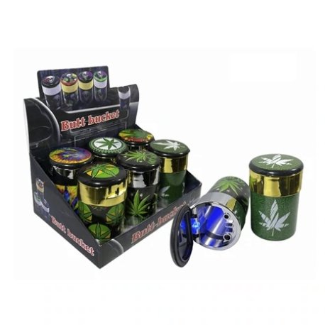 6 x Butt Bucket Car Plastic Ashtray With LED - 12593JustSmoke.Me