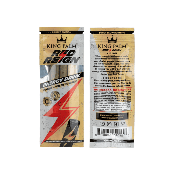 King Palm | RED REIGN | Flavoured Cordia Leaf / Blunt Wraps & ConesJustSmoke.Me