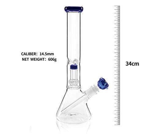 JustSmoke.MeBeaker Glass Bongs - Smoking Glass Water Pipe Downstem Bowl Accessory with 13inch Tall (Blue)JustSmoke.Me