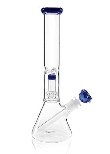 Beaker Glass Bongs - Smoking Glass Water Pipe Downstem Bowl Accessory with 13inch Tall (Blue)JustSmoke.Me