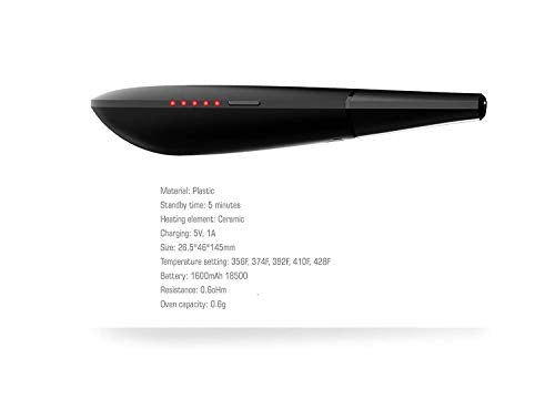 BLK Black Mamba Dry Herb Vaporizer, Large Ceramic Chamber, 1600mAh Battery, Advanced 5 Temperature Settings, Innovative Yet Function Designed Herbal Vaporizer, Concealed Glass Air Path (Black) JustSmoke.Me BLK Black Mamba Dry Herb Vaporizer, Large Ceramic Chamber, 1600mAh Battery, Advanced 5 Temperature Settings, Innovative Yet Function Designed Herbal Vaporizer, Concealed Glass Air Path (Black) JustSmoke.Me