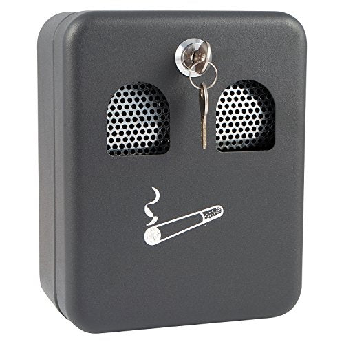 Bond Hardware Wall Mounted Lockable Cigarette Ashtray Ash Bin Ashbin for Pub Office Restaurant Outdoor Garden Smoking Butt Tray Can Outside with 2 KeysJustSmoke.Me