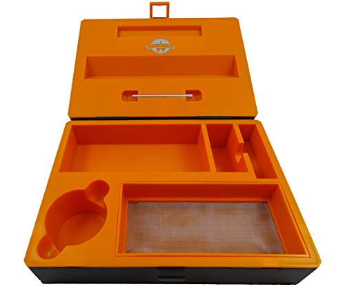 CheekyOne Smokers Club Large Rolling Station Box V3.0 Smoking Storage, BlackJustSmoke.Me