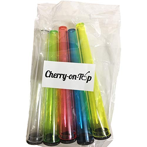 Cherry-on-Top King Size Cone Holder Air Tight Hard Plastic Tube Smoking Rolling Cig Tube, 3 Holders Random ColourJustSmoke.Me