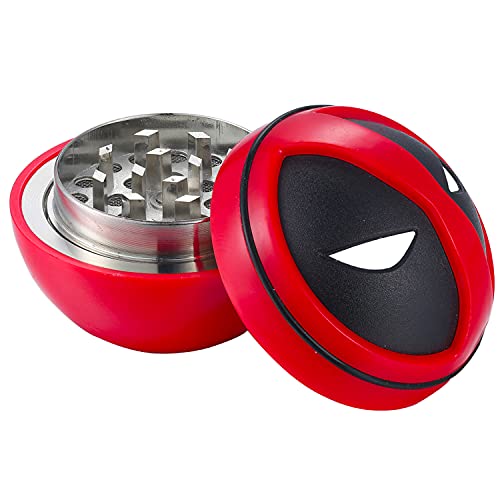 Deadpool Herb Grinder, Spespo Metal Grinder,3 Parts 2.1 inch （53mm） Spice MillJustSmoke.Me