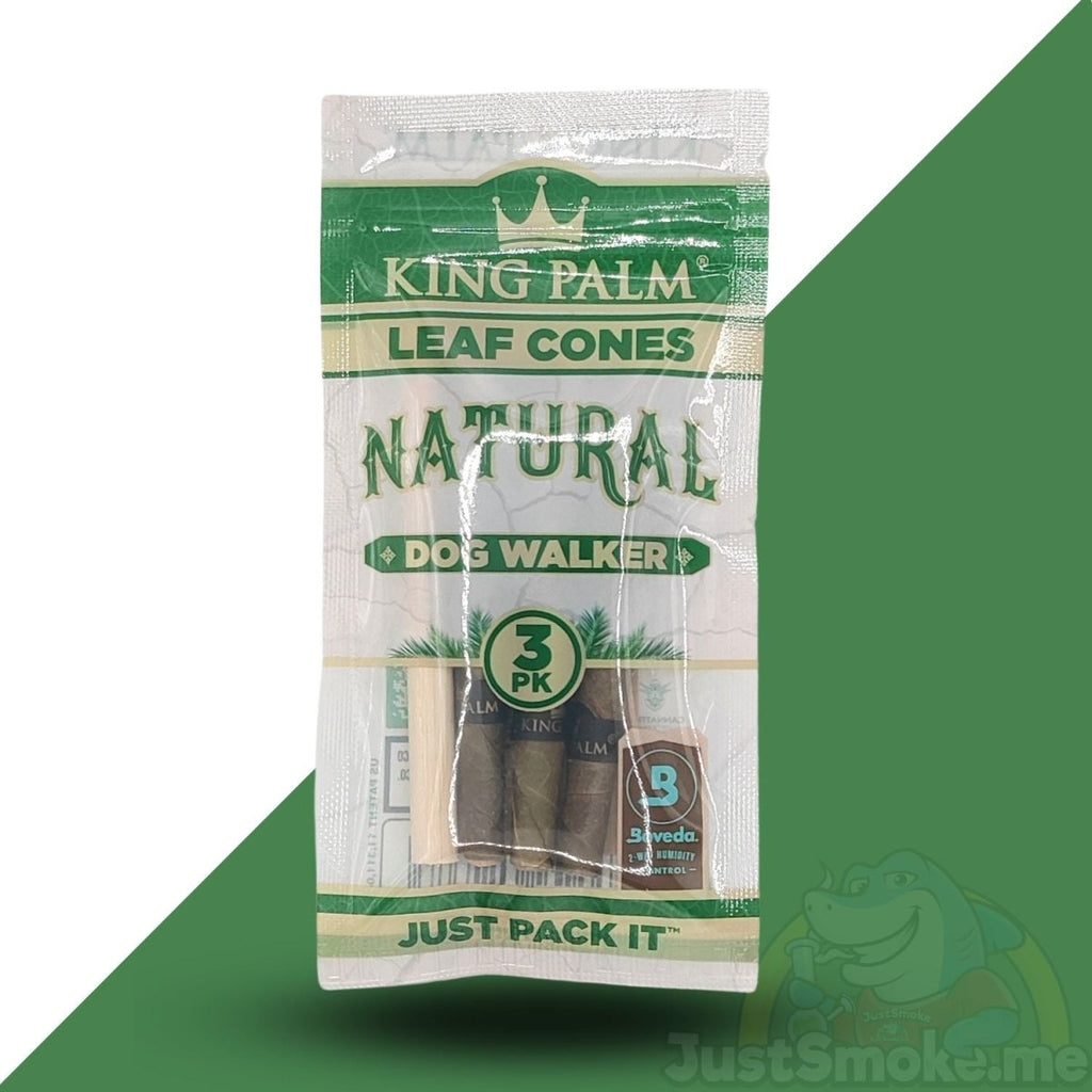 King Palm | Dog Walker - 3 Blunt Wraps | 70mm | Natural Cordia LeafJustSmoke.Me