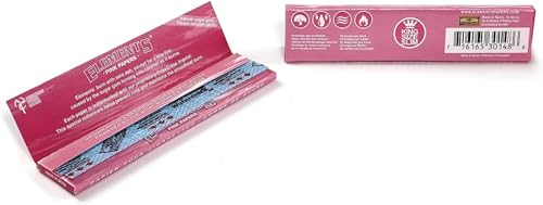 Elements Pink Coloured Kingsize Rolling Papers (5) with Pink Rolling Tips from Smokers StoreJustSmoke.Me