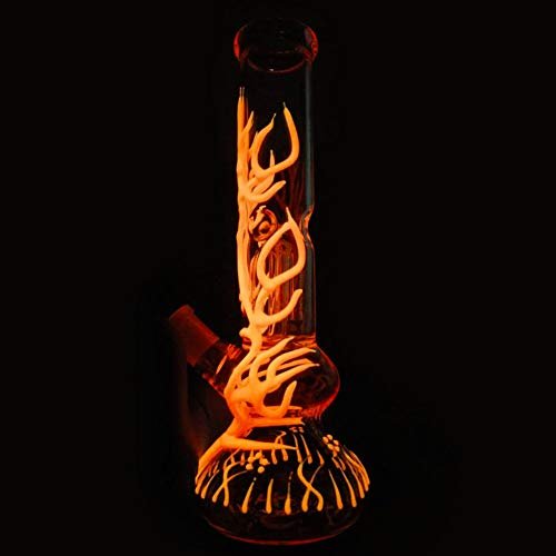 Glass Bong, Glow In The Dark Bong Pipe Water Bongs For Smoking Bong Bowl 14.5mm Height 26cm 500g Recycling Tornado Filter Glass Water Bong Hookahs Oil Rig Bongs Send Cleaning Brush