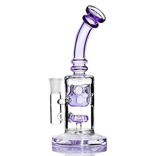 JustSmoke.MeGlass Honeycomb Bong Smoking Water Pipe Perc Wax Dab Rig Bubblers with Quartz Banger Cap Bowl forJustSmoke.Me