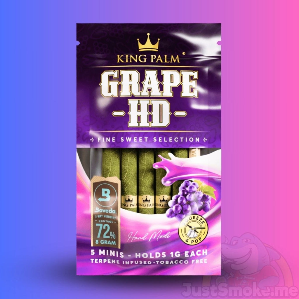 King Palm | 5 Grape HD | Cordia Leaf / Blunt Wraps & Pre RollsJustSmoke.Me