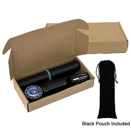 Herb Grinder Set, Spespo Spice Grinder Black Metal Zinc Alloy 4 Piece 2.0 inch(5cm) Constellation Pattern with Mini Ashtray and Sealed Jar and Leather Rolling Tray, Grinder Gift Set with PouchJustSmoke.Me