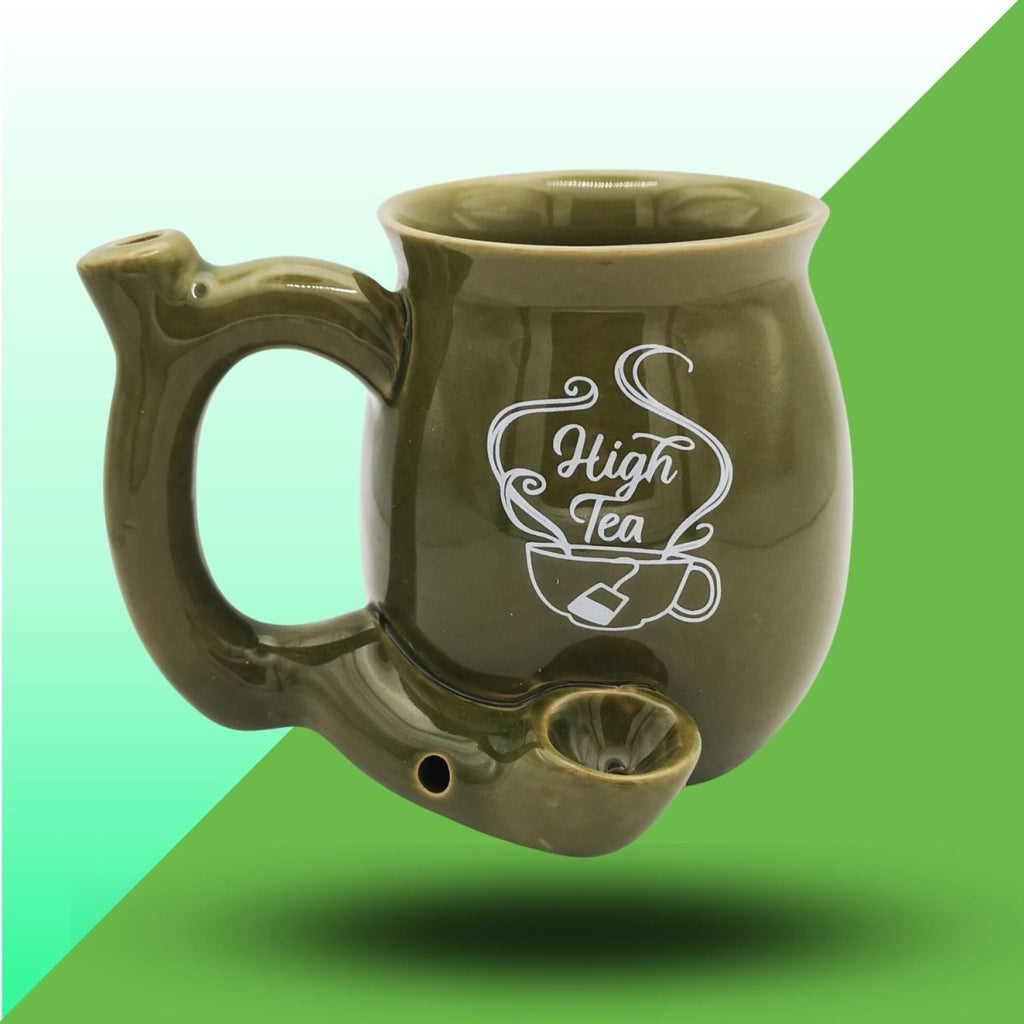 High Tea (Green) - 2 in 1 - Wake & Bake - Coffee Mug/Bong : Ideal GiftJustSmoke.Me