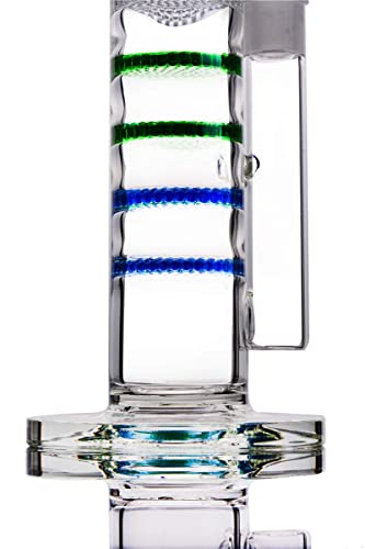Honeycomb Tube Glass Bongs Tall Smoking Water Pipes with Filer Perc (Mix Color)JustSmoke.Me