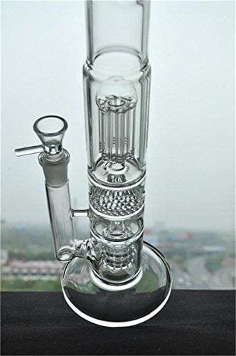 LV Bong with Sandblast by Swerve Glass - 13 Tall - 420 Glass Search