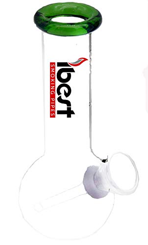 IBEST Mini Bubble Base Borosilicate Small Glass Bong with Percolator Nicotine FreeJustSmoke.Me