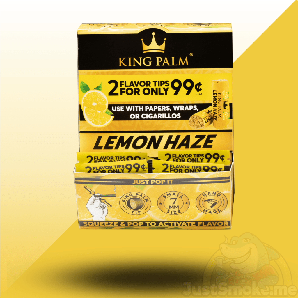 King Palm | Lemon Haze | 7mm Flavoured Filter Tips - JustSmoke.meJustSmoke.Me