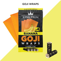 King palm - 4 Goji Berry - Banana Flavoured - Blunt Wraps & Filter Tips - Justsmoke.meJustSmoke.Me
