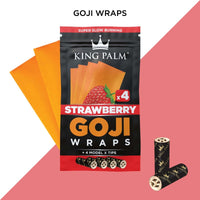 King Palm - Goji Berry - 4 Strawberry Flavoured Blunt Wraps + Filter Tips @ Justsmoke.meJustSmoke.Me