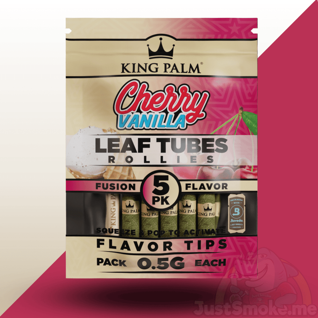 King Palm | 5 Cherry Vanilla | Cordia Leaf | Blunt Wraps & Pre RollsJustSmoke.Me
