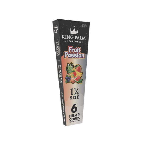 King Palm | 6 Fruit Passion | Flavoured Hemp Cone | Pre Rolls | 1 1/4JustSmoke.Me