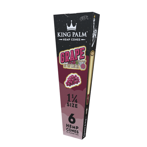 King Palm | 6 Grape Swish | Flavoured Hemp Cone | Pre Rolls | Blunt Wrap - Justsmoke.meJustSmoke.Me