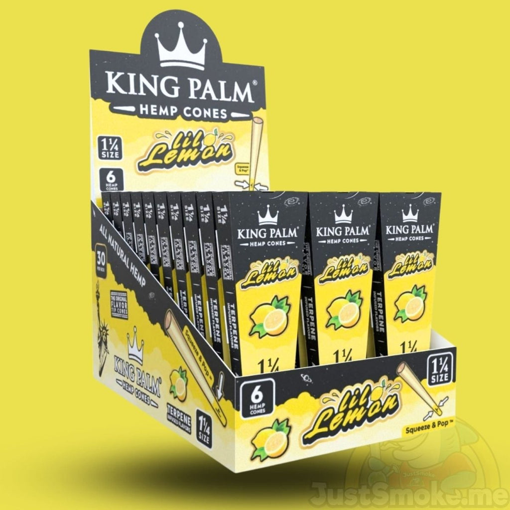 King Palm | 6 Lil Lemon | Pre Rolled | Hemp Cones & BluntsJustSmoke.Me