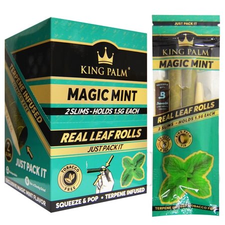 King Palm | Magic Mint | Cordia Leaf - Flavoured Blunt Wraps Slim 1.5gJustSmoke.Me