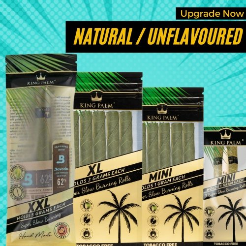 King Palm | 13 Palm Leaf Blunt Wraps | All Natural Pre Rolled Cones | by justsmoke.meJustSmoke.Me