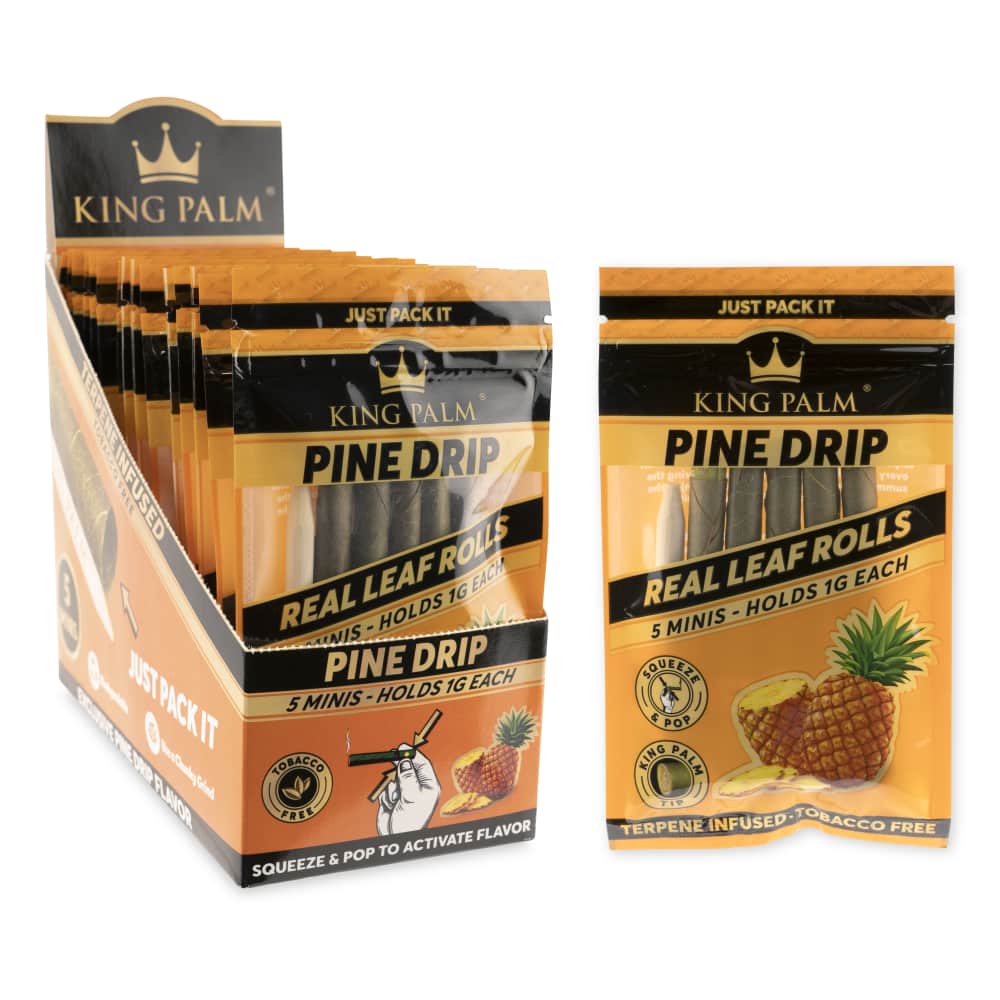 5 Pine Drip | Cordia Leaf / Blunt Wraps & Pre Rolls - King PalmJustSmoke.Me