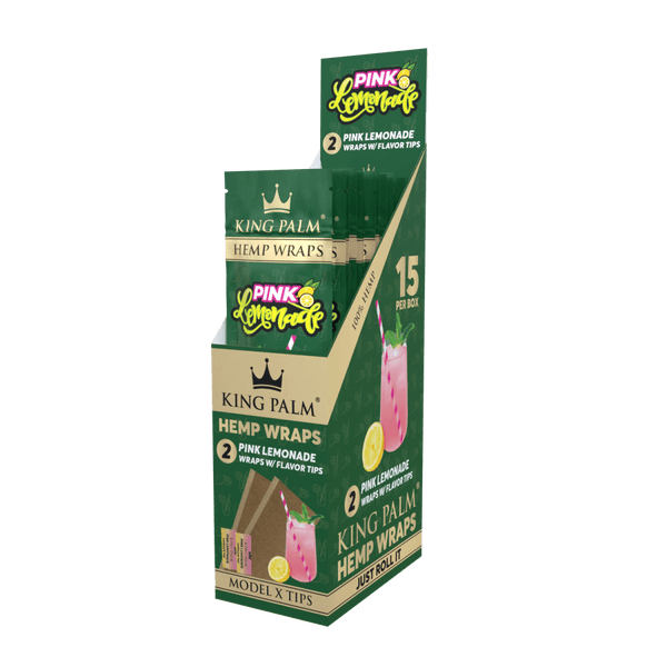 King Palm | Pink Lemonade | 100% Hemp / Blunt Wraps + Filter TipsJustSmoke.Me