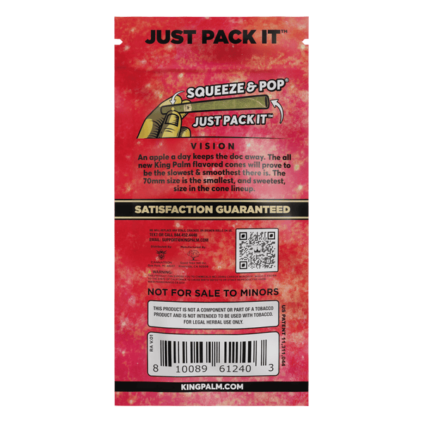 King Palm | Red Apple | Cordia Leaf / Blunt Wraps & ConesJustSmoke.Me
