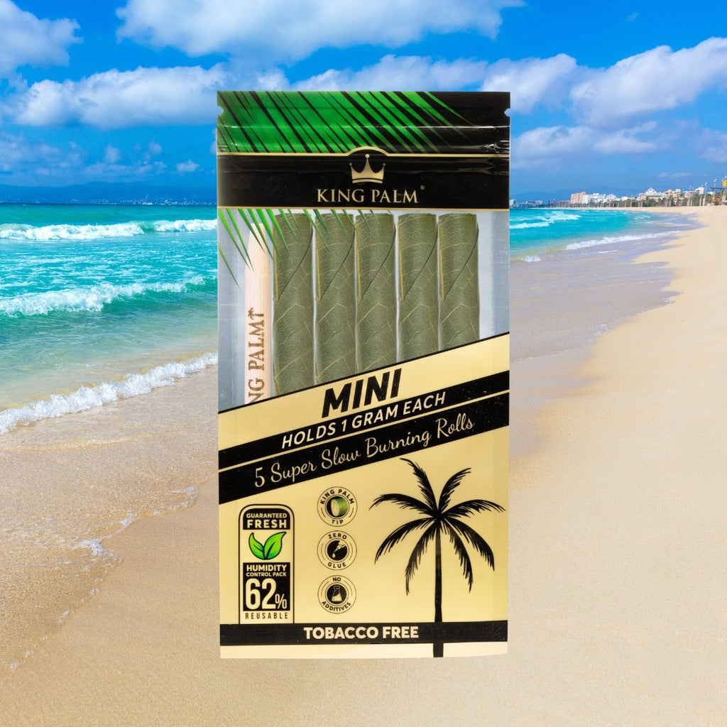 King Palm | 5 Natural Cordia Leaf Rolls | Minis 1.g | Blunt WrapsJustSmoke.Me