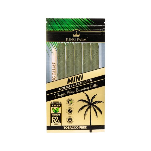 King Palm | 5 Natural Cordia Leaf Rolls | Minis 1.g | Blunt WrapsJustSmoke.Me