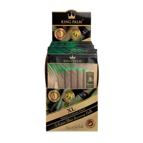 King Palm | 5 XL | Cordia Leaf / Blunt Wraps & Pre Rolls | Holds 3.gJustSmoke.Me