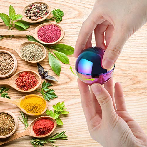 JustSmoke.MeLIHAO Herb Grinder 2 inch Herb Spice Grinder with 3 Layer Globe Shape - Rainbow ColorJustSmoke.Me