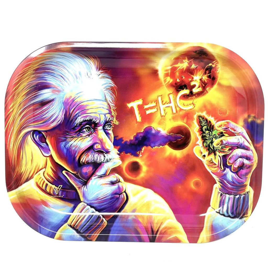 Metal Rolling Tray T=HC2 Einstein Solar Diesel Design by V Syndicate - SmallJustSmoke.Me